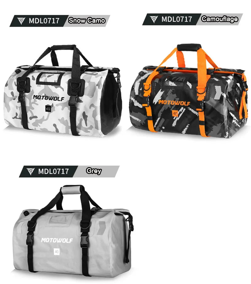 Waterproof Motorcycle Bag For K-TM 1290 BMW Yamaha 40/66L Large Capacity Outing Storage Package Moto Luggage Tailpack
