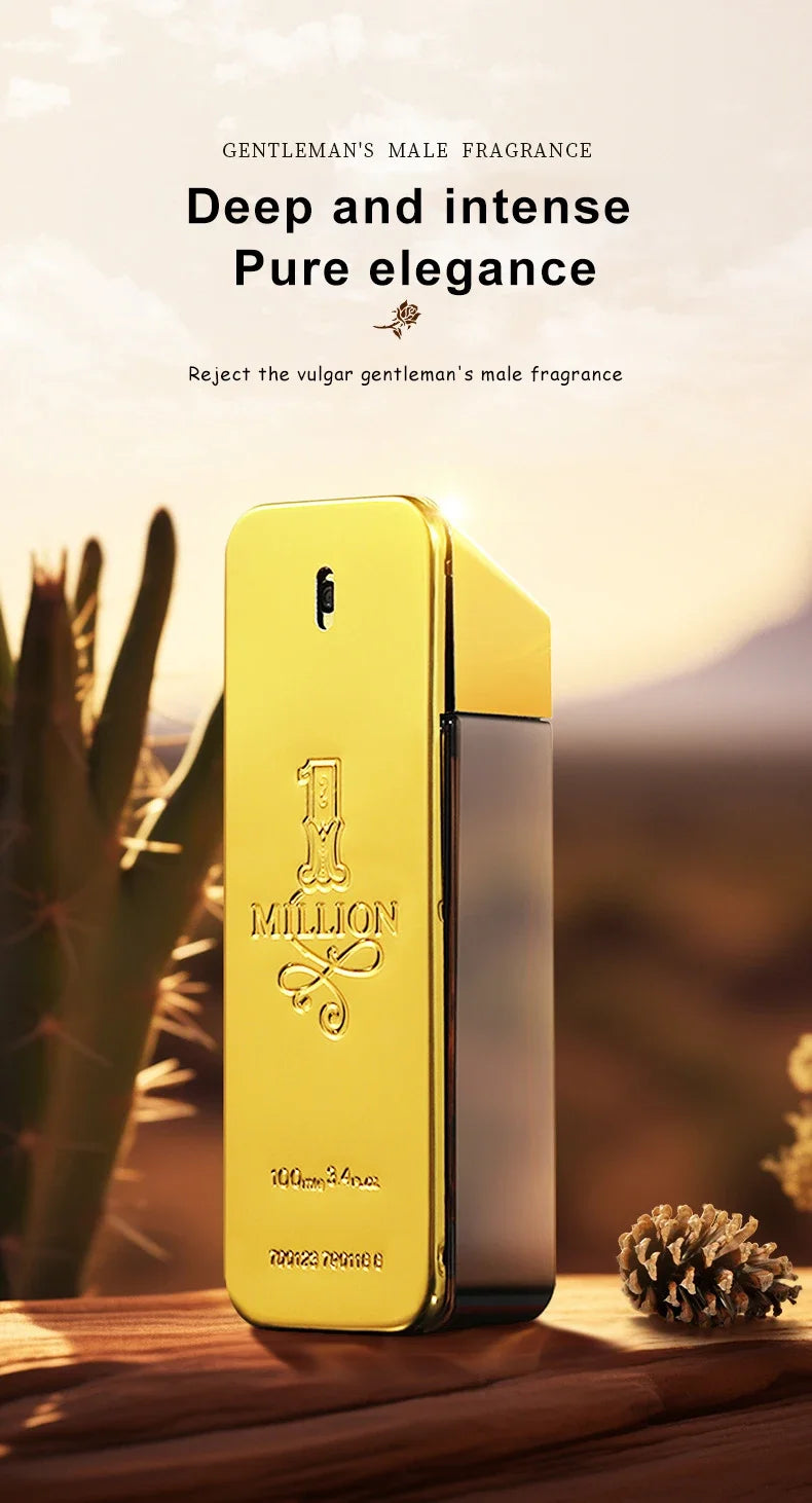 100ml Original Perfume Hombre Oil Body Spray Eau De Parfum Gift Million Gold Cologne Deodorants Lasting Strong Masculine Men