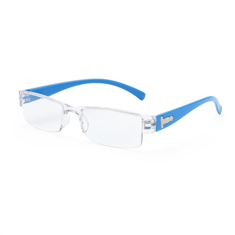 Korean Fashion Reading Glasses Men Women Clear Lens Half Frame Presbyopic Eyewear 1.0 1.5 2.0 2.5 3.0 3.5 4.0 for Reader
