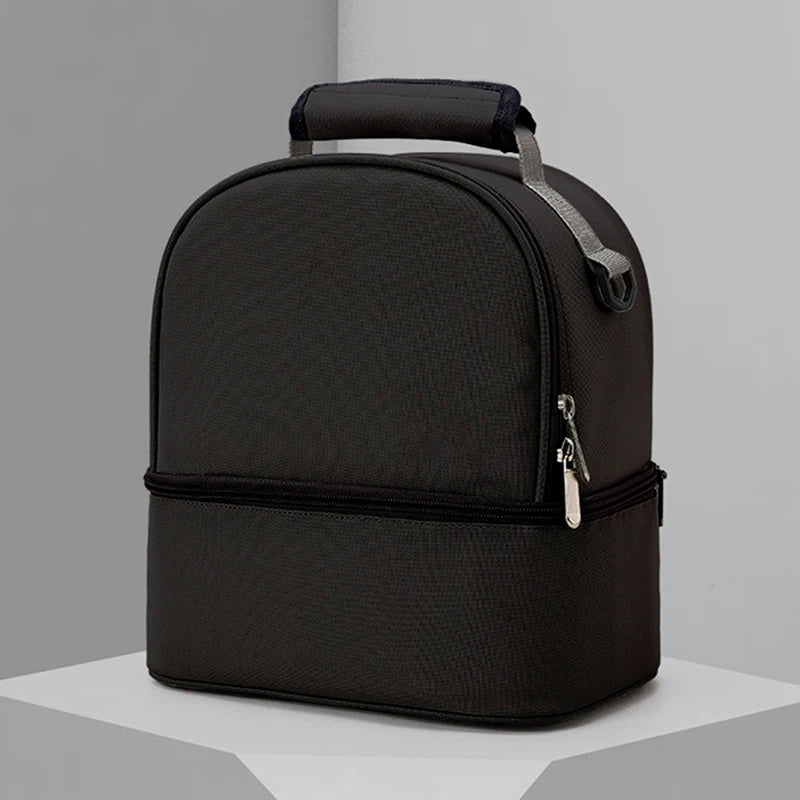 Fashion Insulation Double Layer Pack Solid Color Large Capacity Mommy Bag Cool Travel Picnic Portable Food Handbag Baby Bags