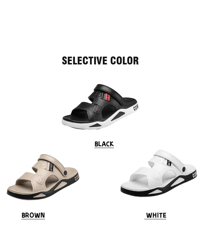 Men's Slippers Summer New Sandals EVA Light Adult Thick-soled Beach Shoes Non-slip Open-toe Sandals for Outdoor