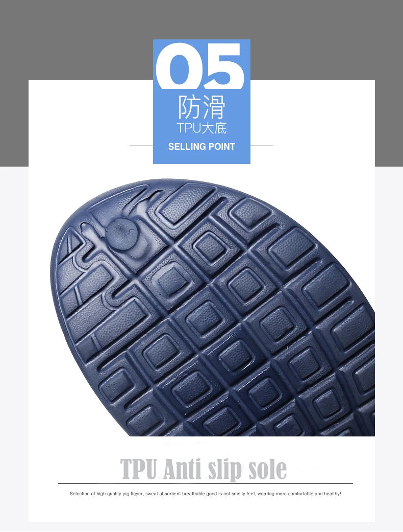 Summer Beach Men Sandals Breathable Men Casual Shoe Hole Shoes Light Clogs Home Garden Outdoor Male Flat Slippers Big Size 39-49