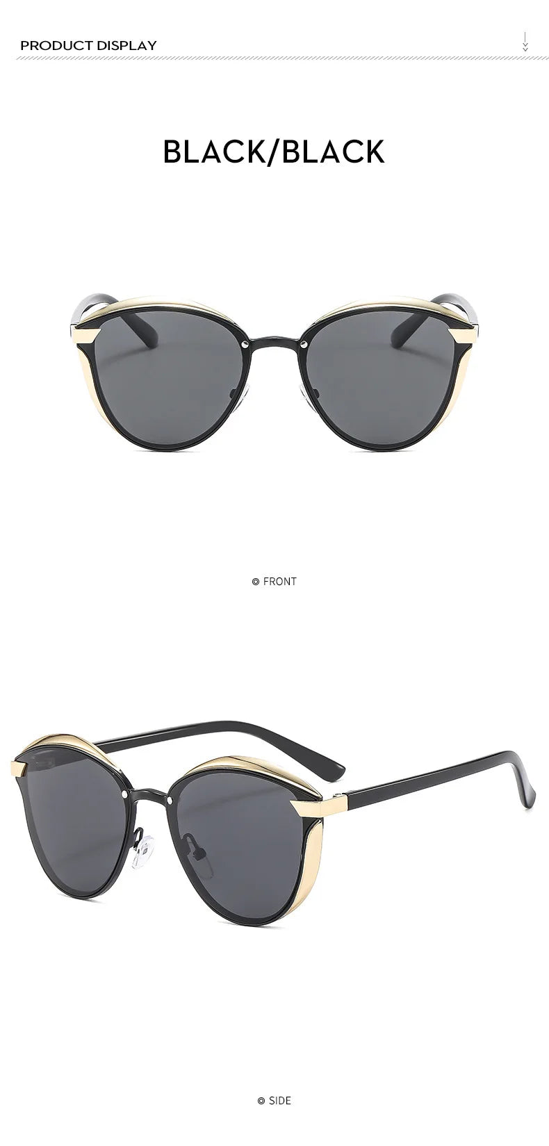New Style Polarized Sunglasses For Women Catmore Round Sun Glass Ladies Woman Eyewear Accessory UVAB Protection