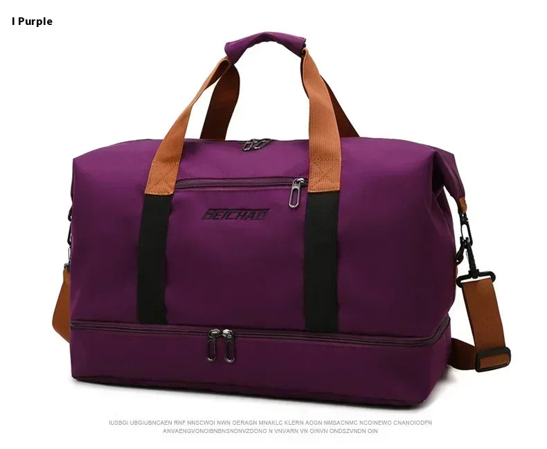Large Capacity Travel Gym Bag Short-distance Luggage Portable Fitness Bags Shoulder Crossbody Handbags Men's Sports Waterproof B