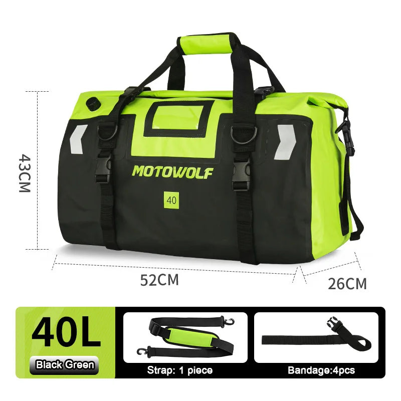 Waterproof Motorcycle Bag For K-TM 1290 BMW Yamaha 40/66L Large Capacity Outing Storage Package Moto Luggage Tailpack