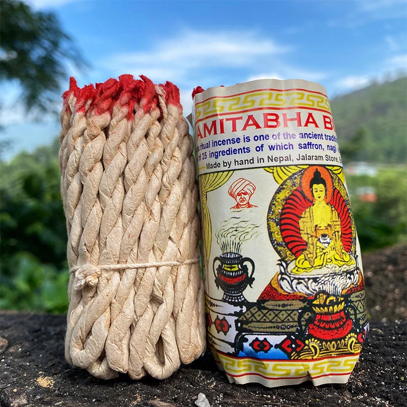 40Pcs Handmade Nepal Rope Aromatherapy Traditional White Sage Cedar Sandalwood Burning Rope Fragrance for Yoga Meditation
