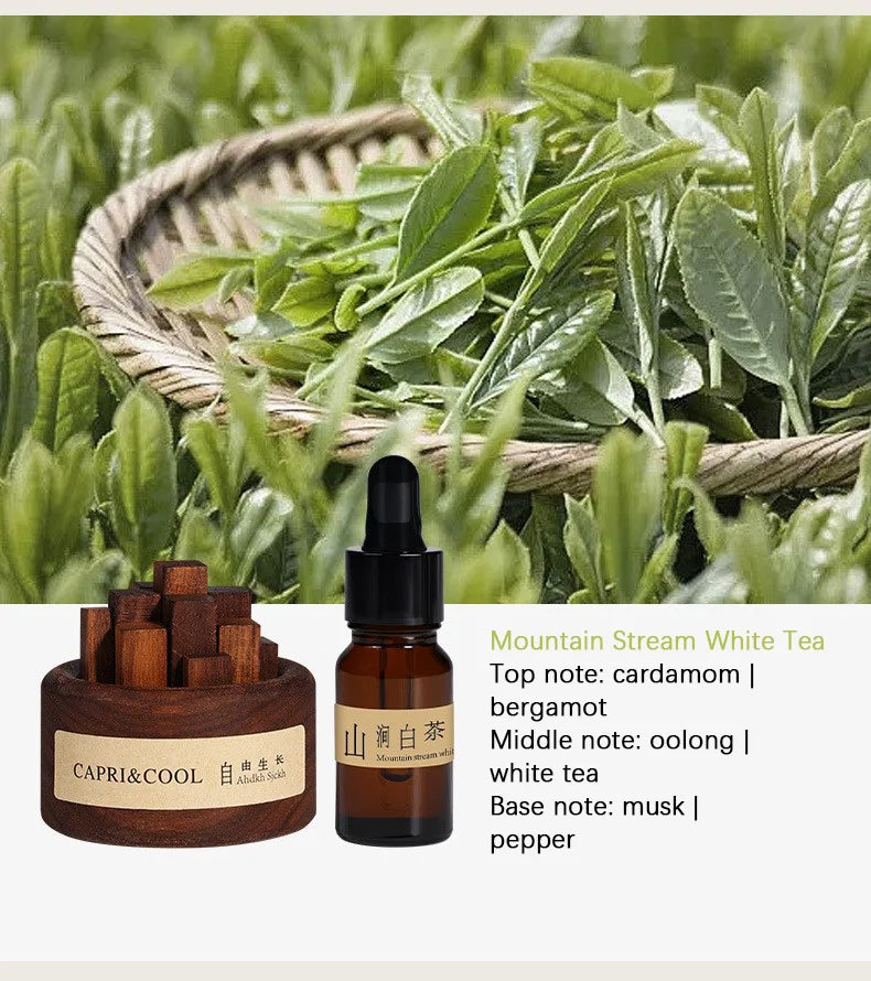 Fragrant Incense Natural Essential Oil Aromatherapy With Glass Dropper Black Walnut Wood Sticks Fragrance Car Air Freshener