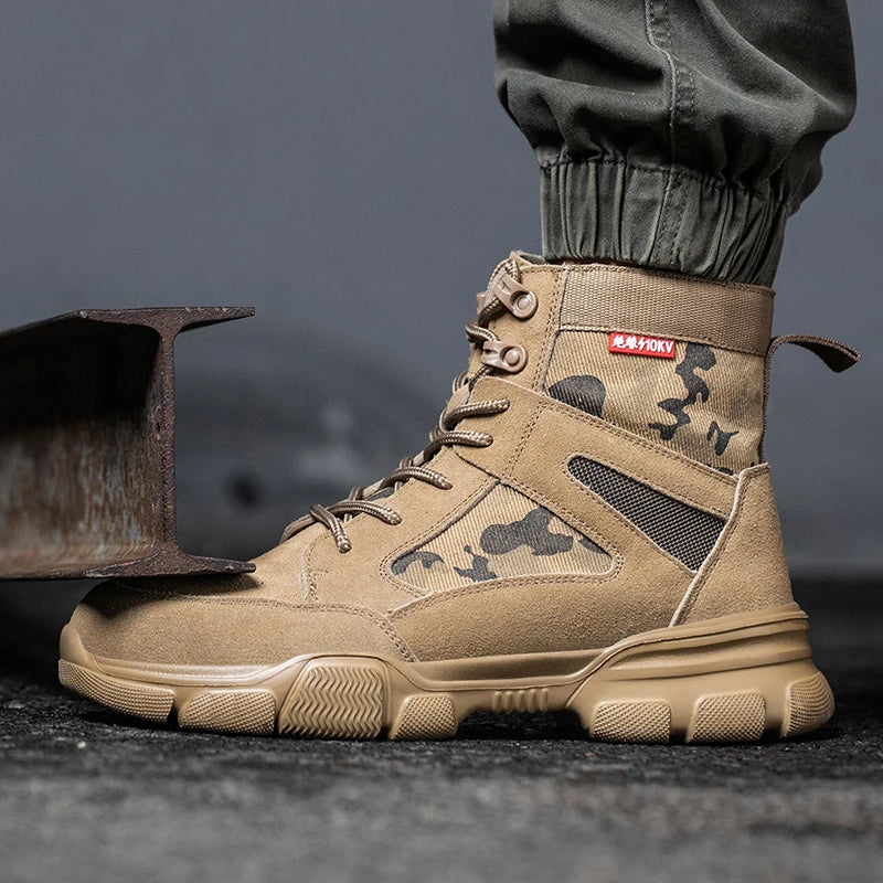 Sneakers Indestructible Shoes Work Safety Shoes With Steel Toe Cap Puncture-Proof Male Security Protective Shoes Tactical Boots