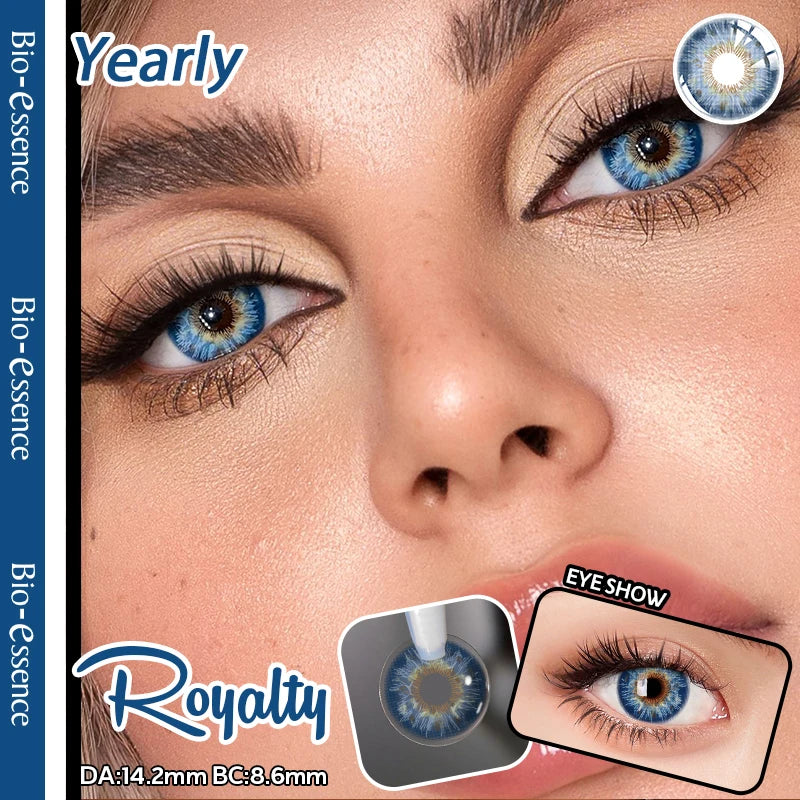 Bio-essence 1 Pair Colored Contact Lenses Natural Look Brown Eye Lenses Gray Contact Blue Lenses Fast Delivery Green Eye Lenses
