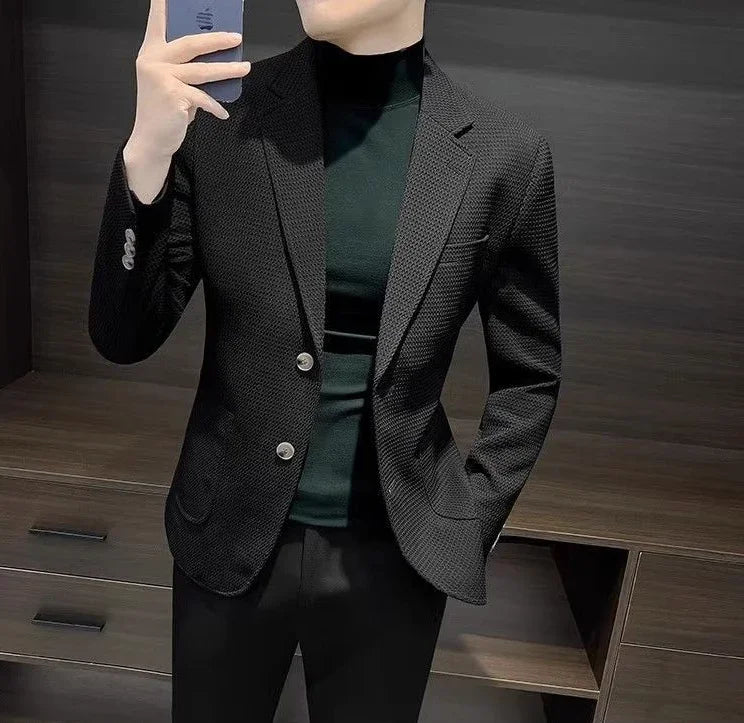 White Brown Jacket For Men Plaid Party Coats Man Suits And Blazers Summer Clothing Casual Menswear Premium Luxury Designer