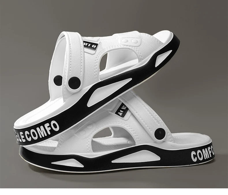 Men's Slippers Summer New Sandals EVA Light Adult Thick-soled Beach Shoes Non-slip Open-toe Sandals for Outdoor