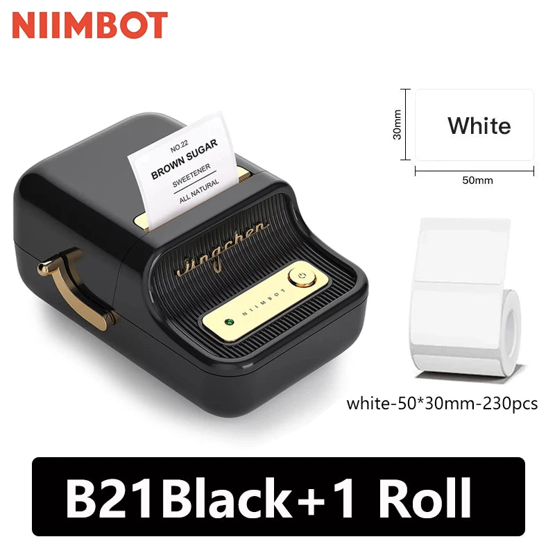 Niimbot B21 Mini Portable Thermal Label Printer Mini Adhesive Sticker Printers for Home Office For Mobile Phone NEW
