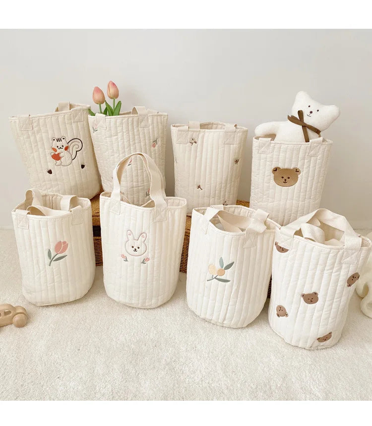 Baby Diaper Nappy Bag Quilted Stroller Bag for Mommy Portable Pram Handbags Mom Baby Item Organizer