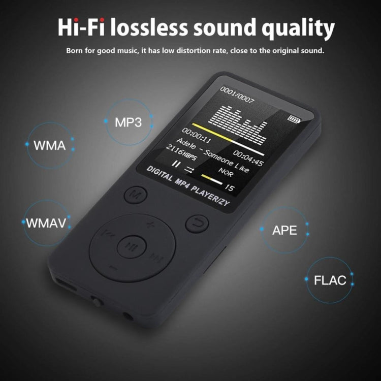 2019 Fashion Portable MP4 Lossless Sound Music Player FM Recorder walkman player mini Support music, radio, recording, 3, no memory