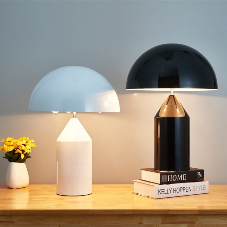 E14 LED Metal Mushroom Table Lamp Bedroom Decorative Table Lamp EU Plug, S Black, L Black, S White, L White, S Gold, L Gold