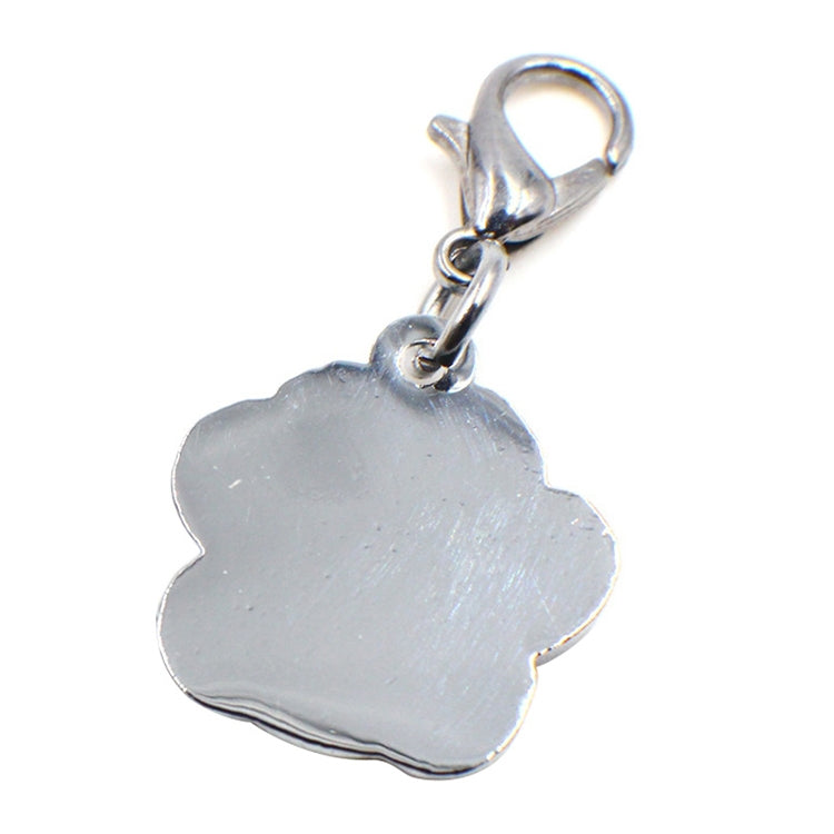 10 PCS Enamel Cat Dog Bear Paw Prints Key Chain Jewelry Making