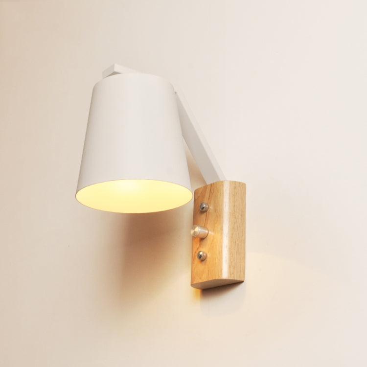 Creative Bedroom Study Bedside Balcony Aisle Porch Hotel Cafe Wood Wall Lamp Switch Light, without Light Source, Warm White, White Light