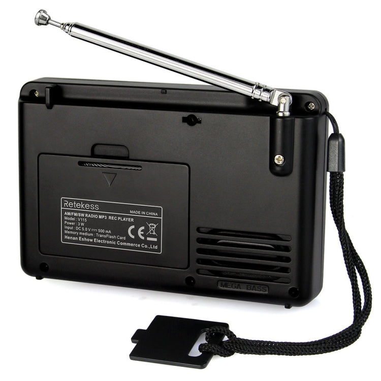 Retekess V-115 Full Band Radio FM AM Portable MP3 Player, V-115