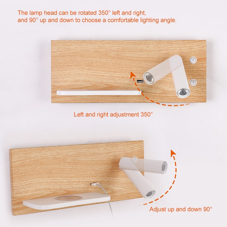 Wireless Wall Lamp USB 5V Charger Wall Lights Hotel Headboard Reading Lighting Spot Luminaire Lamp