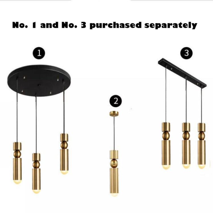 Bar Counter Modern Restaurant Bedroom Bedside Creative Personality Simple Small Chandelier, Single Head Black, Single Head Brass, Single Head Silver, Three-head Combination Black, Three-head Combination Brass, Three-head Combination Sliver