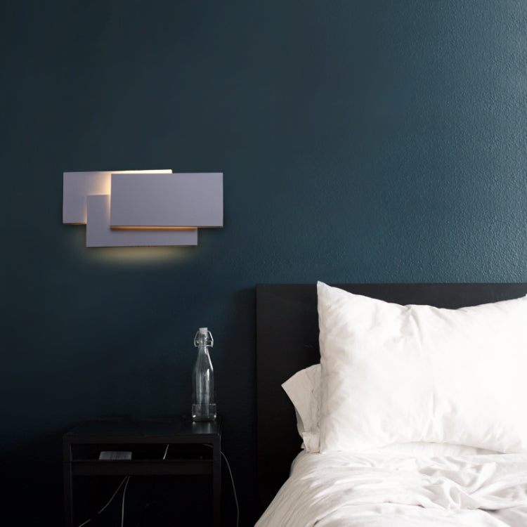 Creative Simple Bedroom Bedside Living Room Restaurant Hotel Study Hall Corridor Aisle Light LED Tower Stack Wall Lamp, Black circle 18W, White circle 18W, Black square 18W, White square 18W