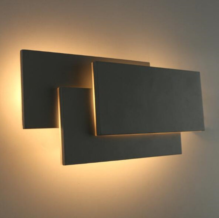 Creative Simple Bedroom Bedside Living Room Restaurant Hotel Study Hall Corridor Aisle Light LED Tower Stack Wall Lamp, Black circle 18W, White circle 18W, Black square 18W, White square 18W