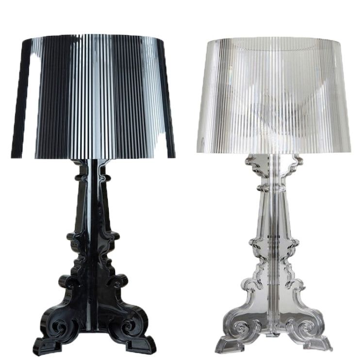 LED Bedlamp Bedroom Living Room Acryl Desk Lamp Bedside Lamp Shade Table Light Night, Black, Transparent