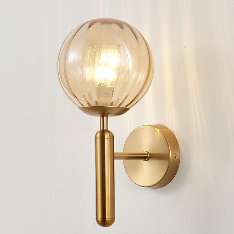 6102 Round Glass LED Wall Light Hotel Bedroom Bedside Living Room, Without Light Bulb, 5W Warm Light, 5W White Light, 12W White Light, 12W Warm Light, 12W Three-color Light