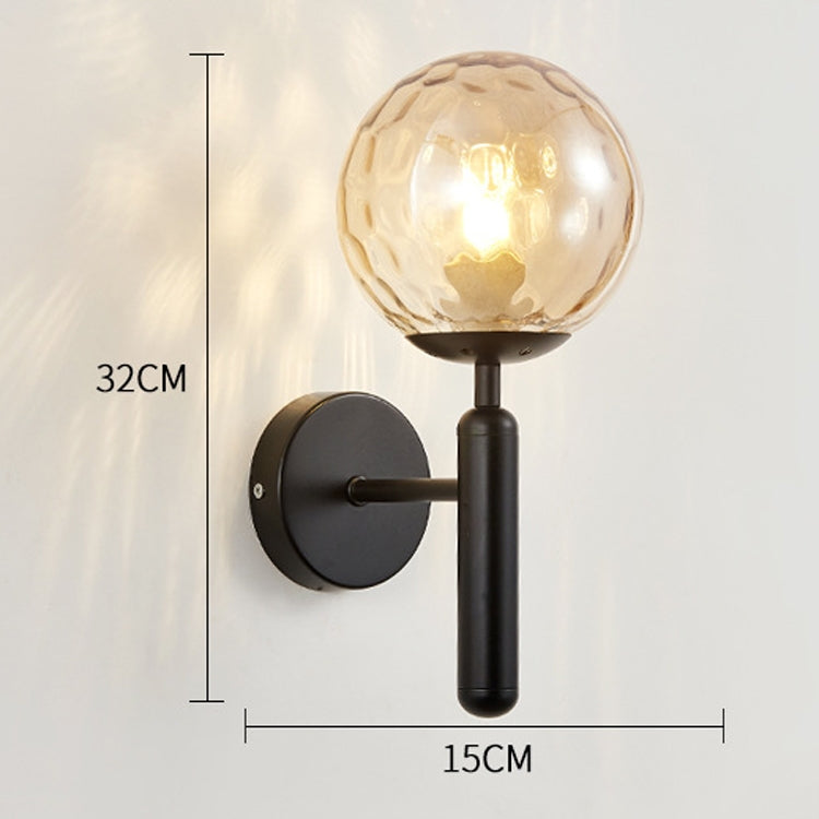 6102 Round Glass LED Wall Light Hotel Bedroom Bedside Living Room, Without Light Bulb, 5W Warm Light, 5W White Light, 12W White Light, 12W Warm Light, 12W Three-color Light
