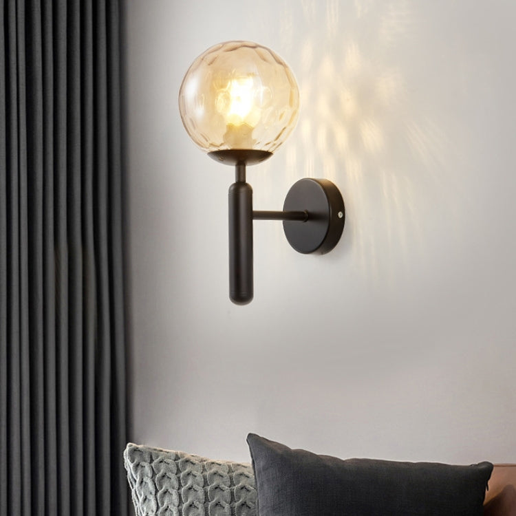 6102 Round Glass LED Wall Light Hotel Bedroom Bedside Living Room, Without Light Bulb, 5W Warm Light, 5W White Light, 12W White Light, 12W Warm Light, 12W Three-color Light