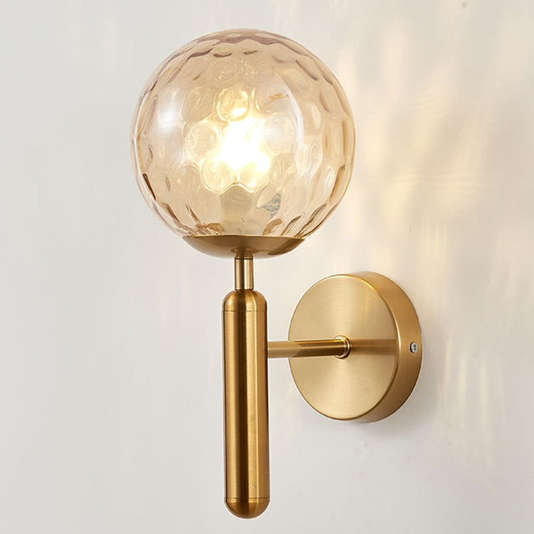 6102 Round Glass LED Wall Light Hotel Bedroom Bedside Living Room, Without Light Bulb, 5W Warm Light, 5W White Light, 12W White Light, 12W Warm Light, 12W Three-color Light