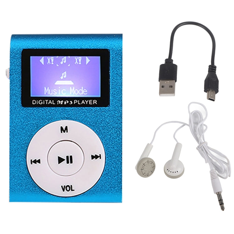Mini Lavalier Metal MP3 Music Player with Screen, With 128M Memory Card