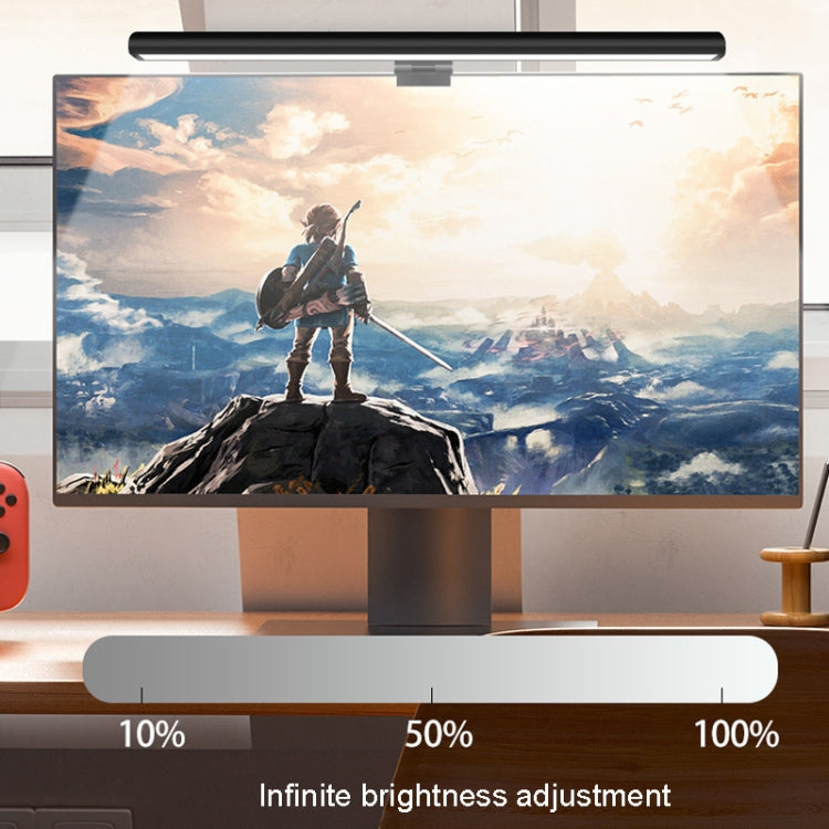 LED Infinitely Dimmable Computer Screen Hanging Lamp 3 Grade Color Temperature Touch Desk Lamp, Infinitely Dimmable