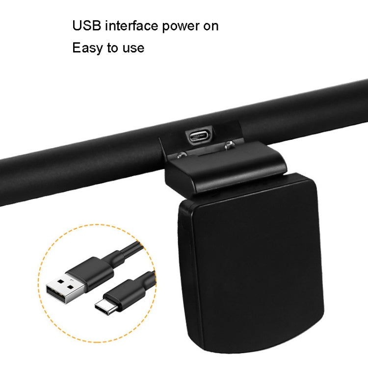 LED Infinitely Dimmable Computer Screen Hanging Lamp 3 Grade Color Temperature Touch Desk Lamp, Infinitely Dimmable