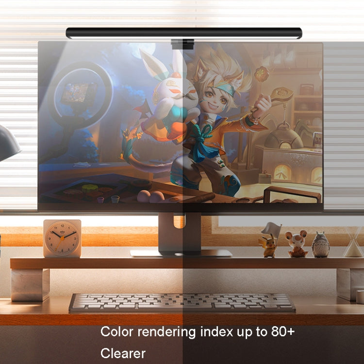 LED Infinitely Dimmable Computer Screen Hanging Lamp 3 Grade Color Temperature Touch Desk Lamp, Infinitely Dimmable