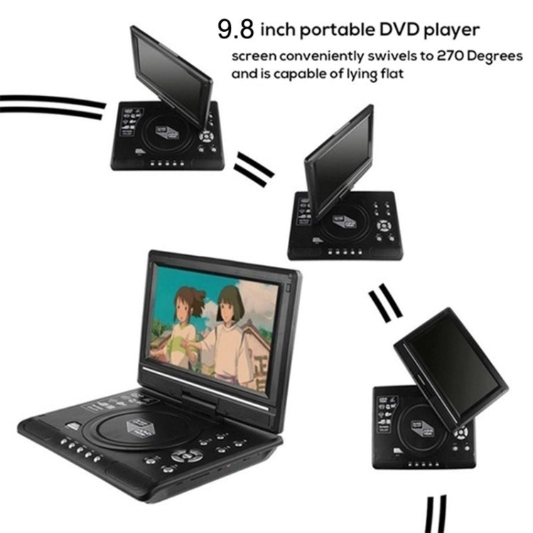 9.8 Inch Portable EVD Multimedia Player Play-watching Machine, 8.5 Inch US Plug, 8.5 Inch EU Plug, 8.5 Inch UK Plug, 8.5 Inch AU Plug