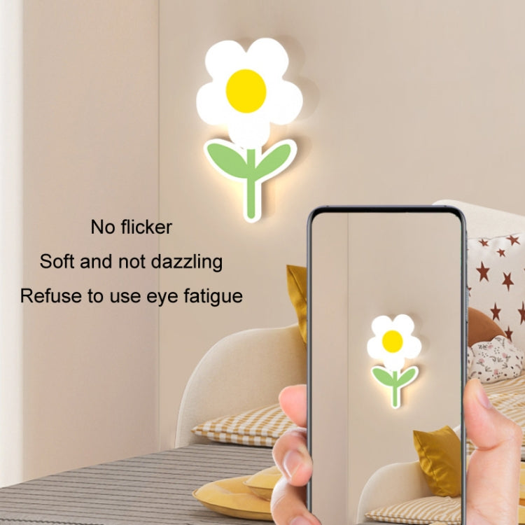 Children Room Warm Bedside Sunflower Wall Lamp, Flower Warm Light, Flower White Light, Flower Three-color Dimmer, Round Flowers Warm Light, Round Flowers White Light, Round Flowers Three-color Dimmer