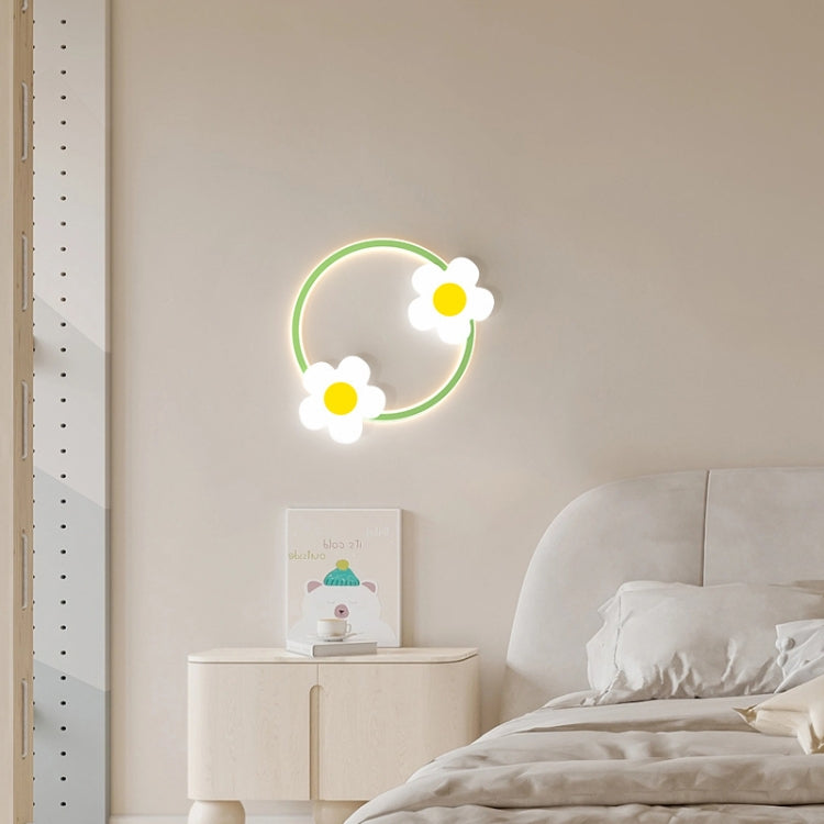 Children Room Warm Bedside Sunflower Wall Lamp, Flower Warm Light, Flower White Light, Flower Three-color Dimmer, Round Flowers Warm Light, Round Flowers White Light, Round Flowers Three-color Dimmer