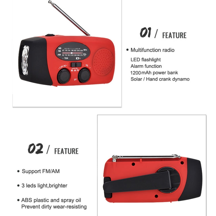 HanRongda HRD-902 Disaster Prevention and Emergency Solar Charging Lighting Mobile Portable Radio, HRD-902