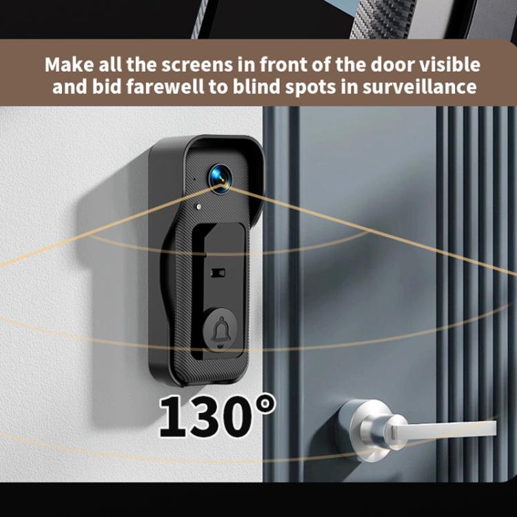X6 Home Intelligent Infrared Night Vision Wireless Video Doorbell With 4.3-Inch Display, Black+64G, X6