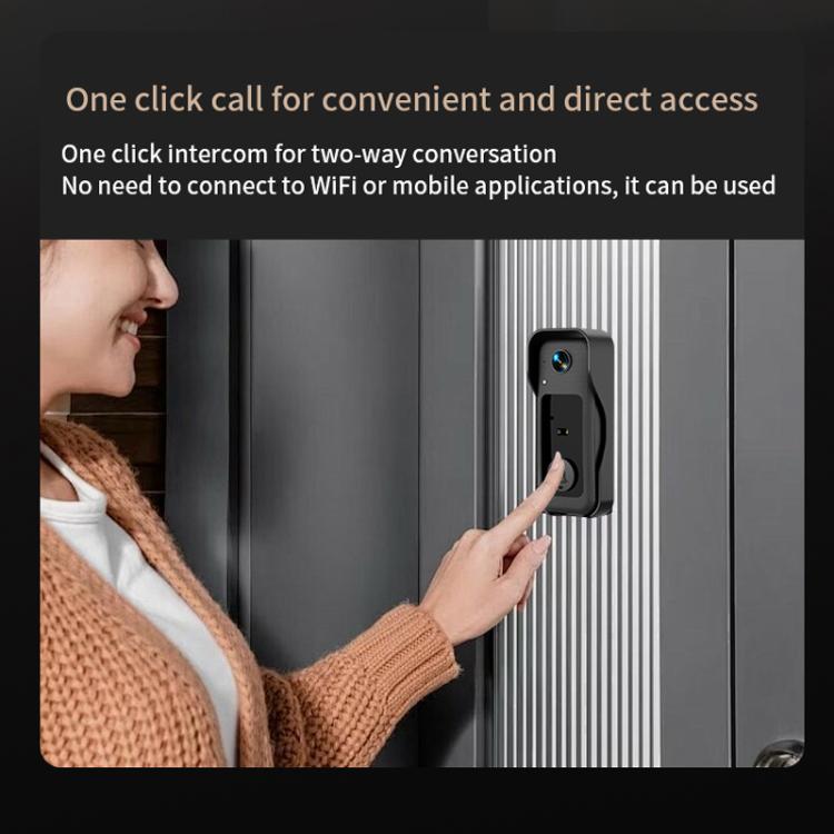 X6 Home Intelligent Infrared Night Vision Wireless Video Doorbell With 4.3-Inch Display, Black+64G, X6
