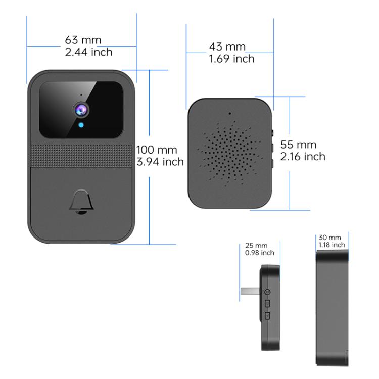 Smart Remote Home Night Vision Capture Monitoring Video Doorbell, D9
