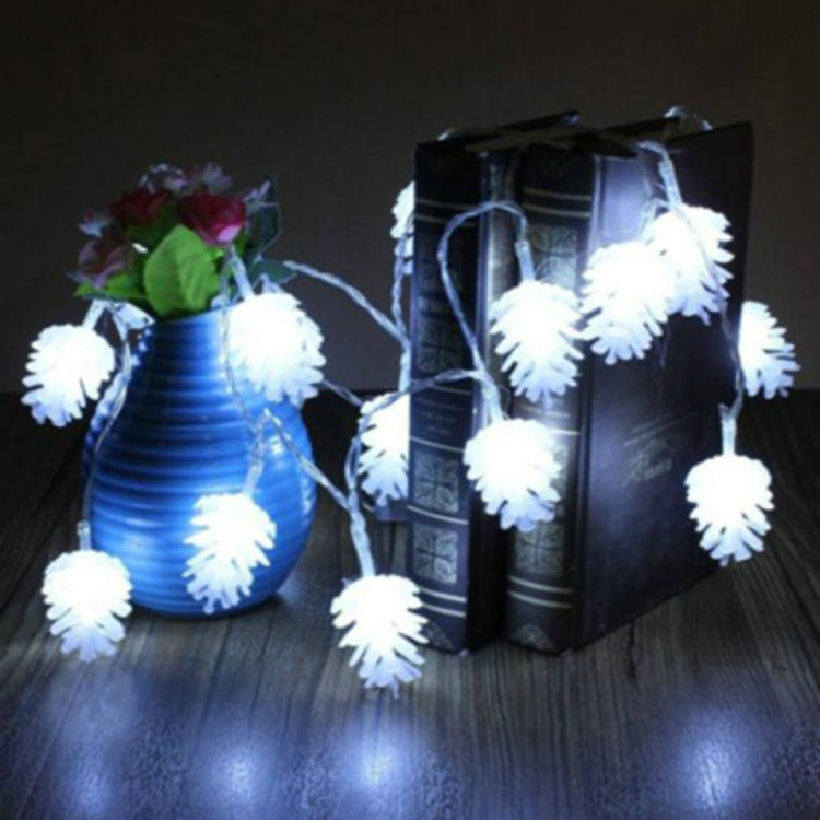 20 LEDs Solar Powered Pine Cone Outdoor Energy Saving Holiday Wedding Decoration String Light Garden Landscape Lamp
