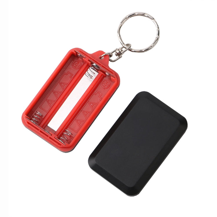 2 PCS 3W Mini COB LED Flashlight Keychain Emergency Camping Backpack Light with 3 Modes, Red, Green