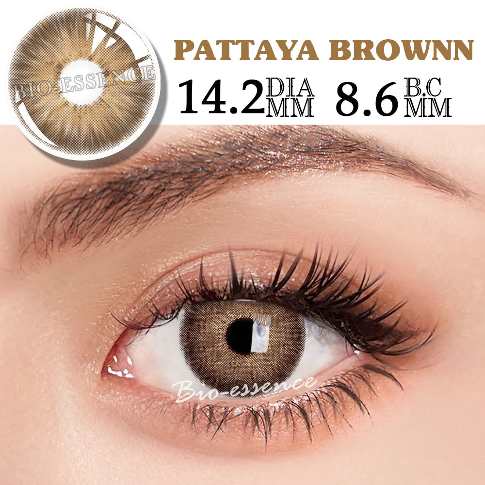 Bio-essence 1 Pair Colored Contact Lenses Natural Look Brown Eye Lenses Gray Contact Blue Lenses Fast Delivery Green Eye Lenses