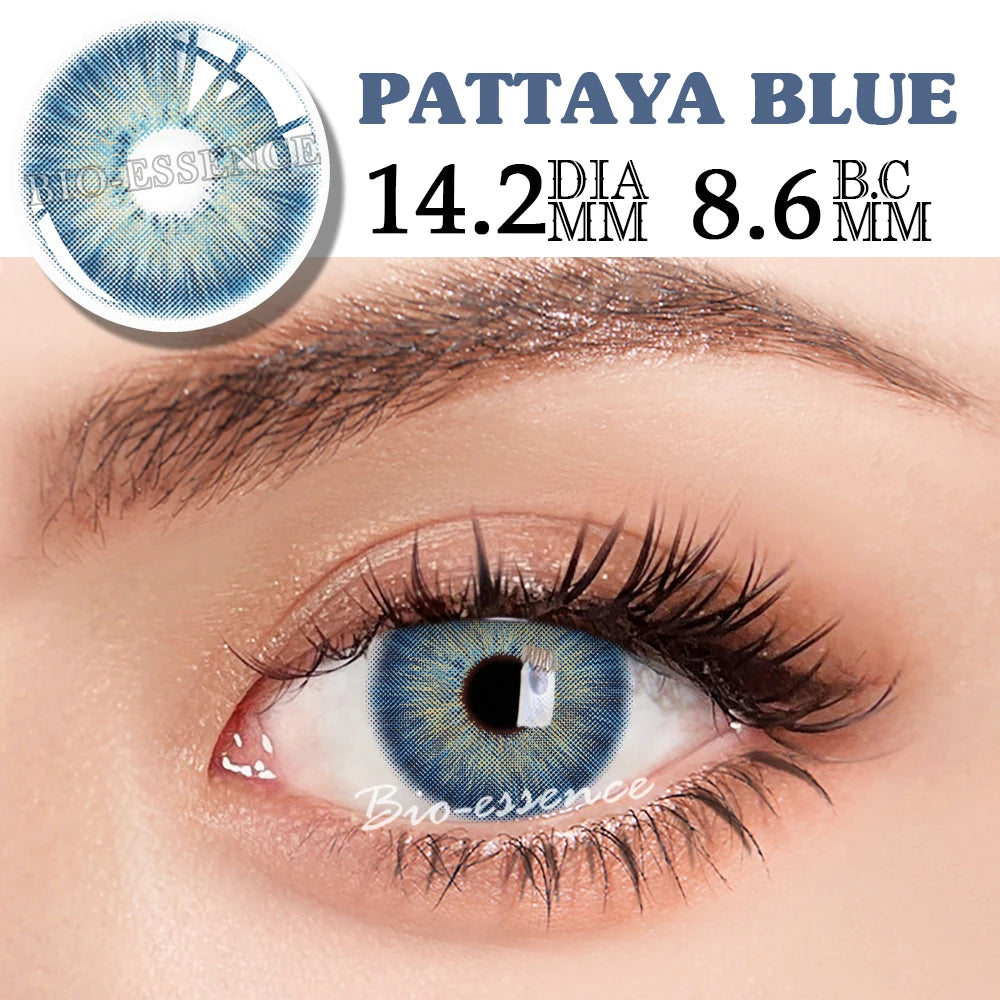 Bio-essence 1 Pair Colored Contact Lenses Natural Look Brown Eye Lenses Gray Contact Blue Lenses Fast Delivery Green Eye Lenses