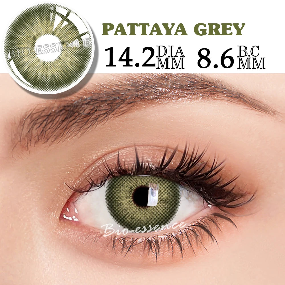 Bio-essence 1 Pair Colored Contact Lenses Natural Look Brown Eye Lenses Gray Contact Blue Lenses Fast Delivery Green Eye Lenses