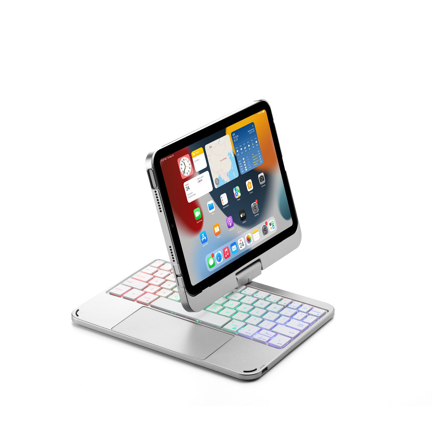 12.9 Inch Wireless Backlit Touch Rotary Bluetooth Keyboard