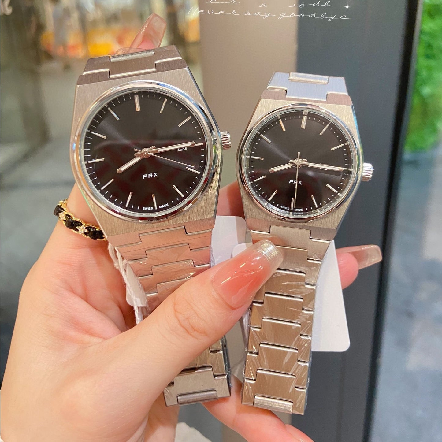 Calendar Quartz Ice Blue Watch Couple