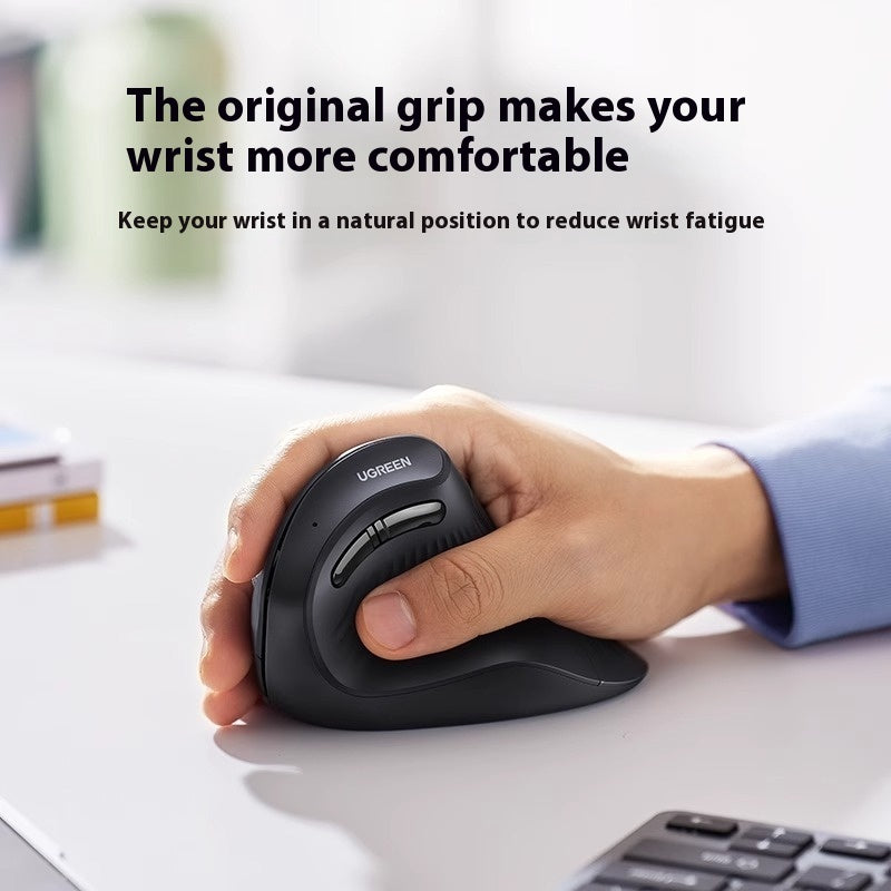Ergonomic Dual-mode Mute Wireless Bluetooth Vertical Mouse